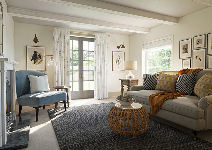 Botanical Velvet, Spring - Made to Measure Curtains - Image 8